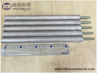 China ASTM Zinc Aluminum Anode Rod AlZn10 For Water Heater Solar Heater Steel Tanks Anti Fouling for sale