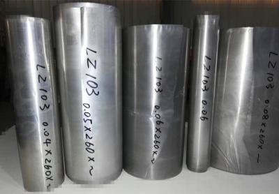 China A placa da liga do magnésio LZ103, magnésio baseou a liga 0,05 milímetros 0,06 milímetros 0,08 milímetros à venda