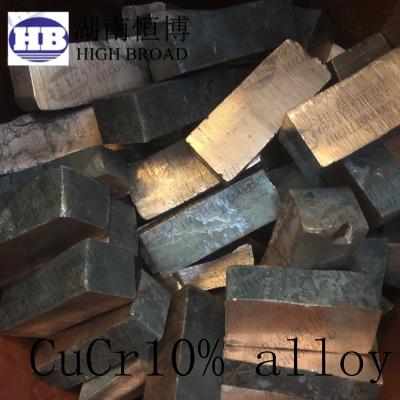 China Lingote de cobre da liga mestra de CuCr10% Chrome para o cobre aditivo e ligas de cobre à venda