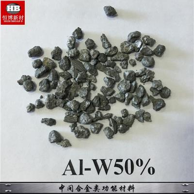 China Los polvos de aluminio de los gránulos de la aleación principal del tungsteno del AlW50% para añadir las aleaciones del metal, aumentan funcionamiento de la aleación de aluminio en venta