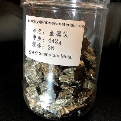 China Metal del escandio de la pureza elevada aplicado en diversas superaleaciones en venta