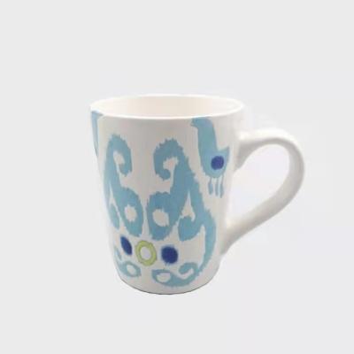 China Stoneware tea cup ceramic silk screen coffee mug for sale