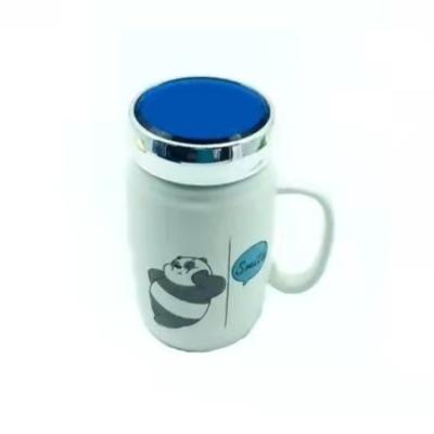China 13.5cm Ceramic Drinking Mugs , Ceramic Thermal Coffee Mug With Animal Pattern for sale