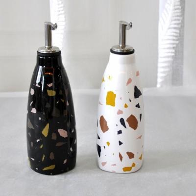 China Olive Oil Ceramic Container Set Porcelain Vinegar Bottles In Storage Jars for sale