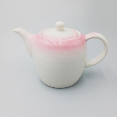 China Red Glaze Gradual Change Japanese Teapot With Ceramic Lid And Spout for sale