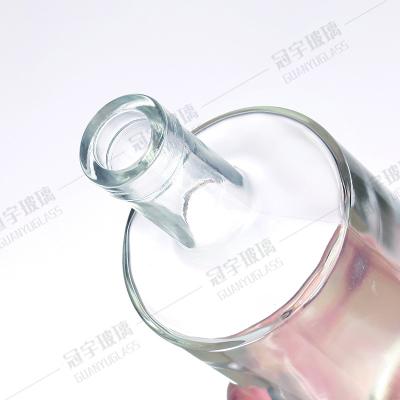 China Acid Etch Surface Handling 500ml Empty Glass Bottle for Home Decoration and Alcohol for sale