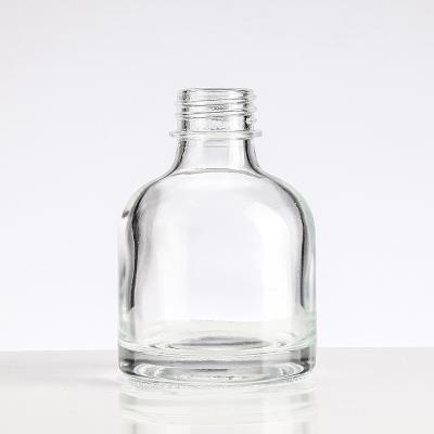 China 100ml Transparent Glass Bottle for White Wine Concave Bottom and Screw Cap Included for sale