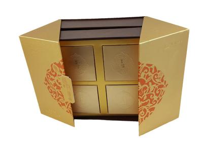 China Silver Gold Art Material Customized Logo Printed Magnetic Cardboard Box Packaging with Small Box inside for sale
