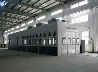 Chine Écologiquement propre cabine de pulvérisation de bus Cascade cabine de pulvérisation 15000 X 5000 X 4800 mm à vendre