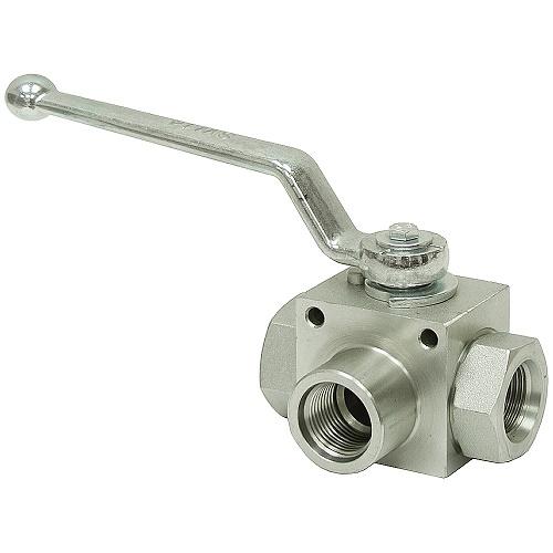 three way high pressure hydraulic ball valve