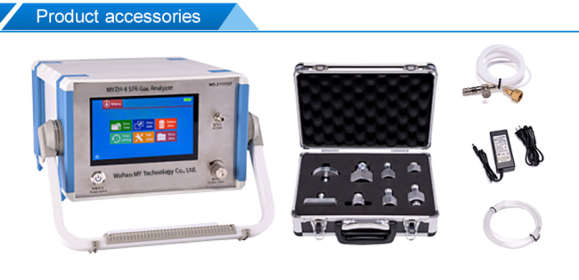 SF6 Gas Analyzer side view and port connections