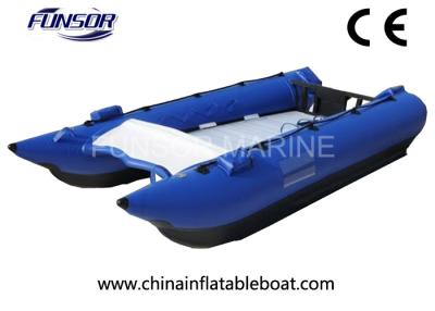 China Adult Blue 30HP High Speed Inflatable Boats With Aluminum Floor for sale