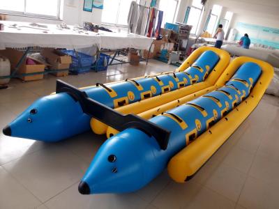 China Large Custom 12 Person Inflatable Banana Boat For Water Entertainment for sale