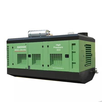 China 900cfm 23 Bar Double Stage Screw Air Compressor For Water Well Drilling for sale