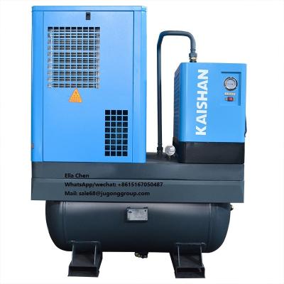 China 7.5 Kw All In One Rotary Screw Air Compressor With Dryer And Tank 8bar 10bar 13 Bar for sale