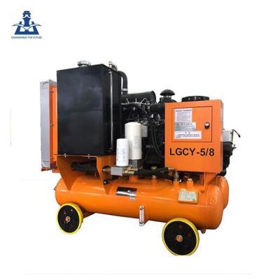 China 180CFM Diesel Small Screw Air Compressor 5m3/Min For Broken Pile for sale