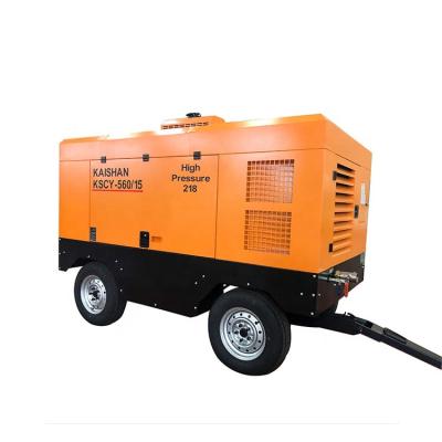 China Movable 15 Bar Portable Screw Air Compressor 16m3 / Min 560CFM For Drilling Machine for sale