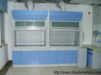 中国 実験室の鋼鉄発煙のフード、PPが付いている実験室の発煙食器棚は沈んだり/水栓 販売のため