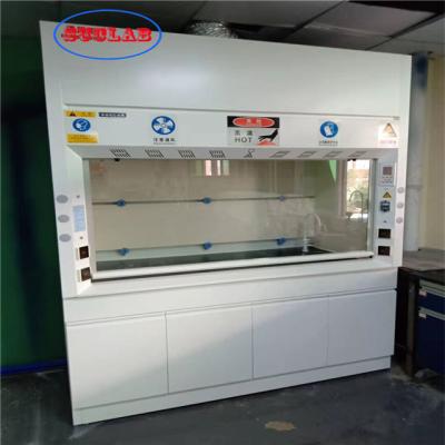 China Customized acid alkali proof Environmental Standard Anti-corrosion Chemistry Steel Laboratory Used Fume Cupboards for sale
