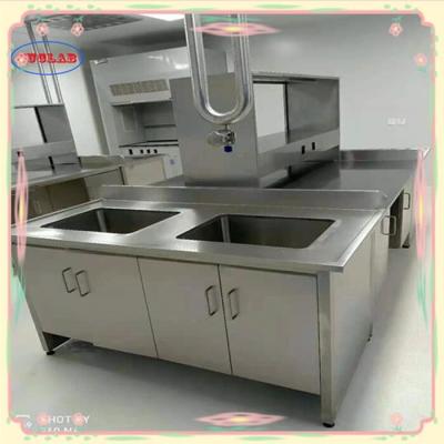 China Silver Stainless Steel Lab Bench Laboratory Furnitures 1500*750*900MM for sale
