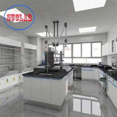 China Laboratory Furnitures Chemistry Lab Bench With Epoxy Resin Sink Rectangular Customized for sale