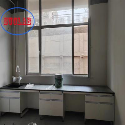 China Chemical Resistant Lab Tables Work Benches 1 Shelf Safety Laboratory Furniture for sale