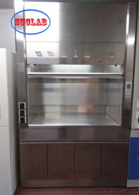 China Lab Furniture Ducted Fume Hood Ventilation Cupboard With Scrubber Tank Systems And Visual Alarms and LED Light for sale