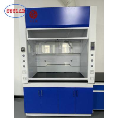 China Dark Blue Laboratory Fume Hood With Lower Noise Blower For Ventilation System for sale