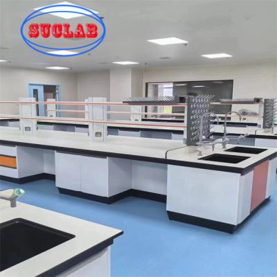 China Modern Chemistry Lab Bench Factories With Customizable Colors Adjustable Glass Shelf Materials for sale