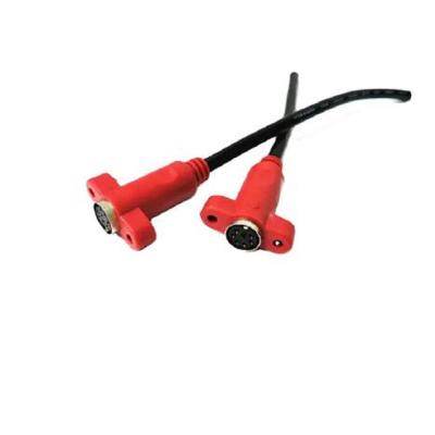 China Rood kopermateriaal RS232 7 pin Mini DIN gevormde communicatiekabel Ul Goedgekeurd Te koop