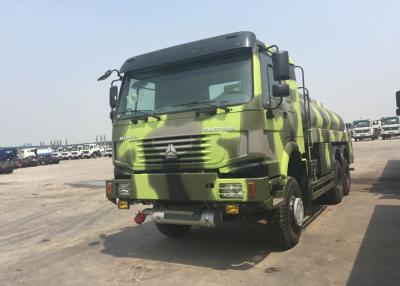China LHD 6X6 Military Fuel Oil Tanker Truck 16 - 25 CBM Euro 2 336 HP High Capacity for sale