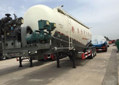 China 48.5cbm Mn Steel  Bulk Cement Tank Semi Trailer Truck ISO / 3C / BV / IFA / SGS for sale