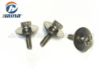 China Metric Thread A2 A4 Stainless Steel Sems Screws Hex Head cross slotted Screws for sale
