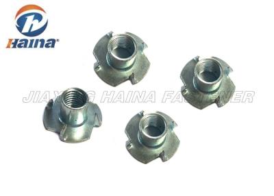 China Zinc Plated Haina Custom Fasteners Square Head Gr 4.8 Tee Nut / T Nut With 4 Prong for sale