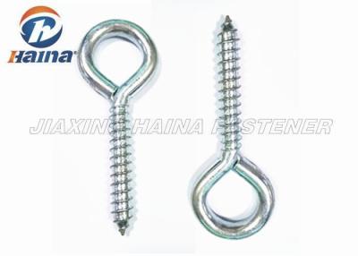 China Carbon Steel 4.8 Grade Zinc Plated Heavy Duty Screw Eyes With Welded Eye Wood Thread for sale