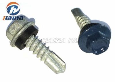 China carbon steel drive metal Roofing hex head self drilling screws and washers for sale