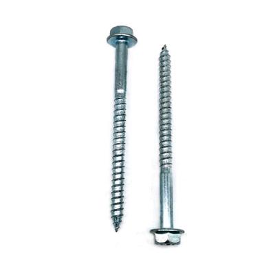 China Ss304 / 316 Stainless Self Tapping Screws Hex Flange Head White Zinc Plated for sale