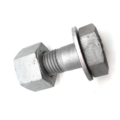 China thread Carbon Steel Grade 4.8 8.8 Hex Head Bolts and Nuts with Washer for sale