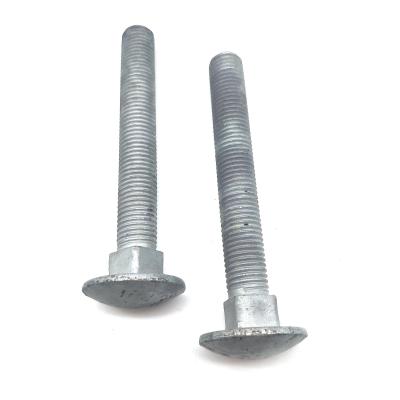 China HDG Carriage Head M10 M24 zinc plated Round Head Square Neck carriage bolt for sale