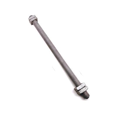 China HDG Double End Carbon Steel 4.8 5.8 Bolts For Tower And Hardware for sale