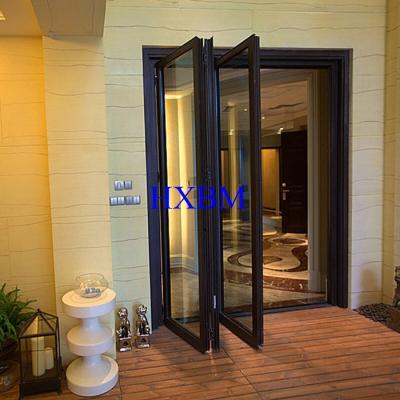 China European Style double glazed Aluminum Folding Doors For Building Contractors for sale