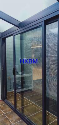 China Grey Color Internal Folding Sliding Doors , Double Glazed Aluminium Doors Durable for sale