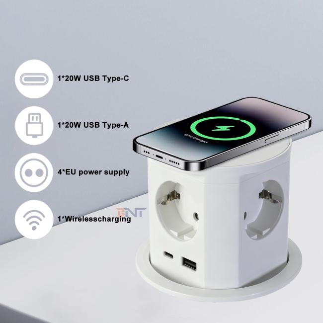 kitchen island power socket with USB