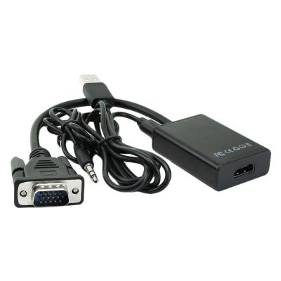 China VGA Male To HDMI 1080P HD + Audio TV HDTV Video Converter Adapter with Cable for sale