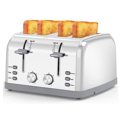 China Anbolife XXL 4 Scheiben Toaster elektrisches Logo tragbares Toaster kommerzielles Brot Edelstahl Toaster mit 7 Schattierung zu verkaufen