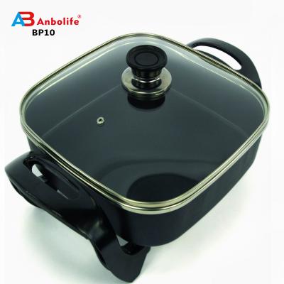 China Anbo Factory direct hot sale Non-stick round electric grill pan/electric pizza pan frying pan for sale