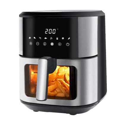 China OEM 6L 8L Stainless Steel Digital Air Fryer 1800W for sale