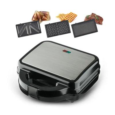 China Stainless Steel Waffle Sandwich Makers 3 In 1  Kitchen Multifunction for sale