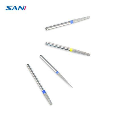 China Stainless Steel Dental Diamond Bur Set 5pcs/ Pack 11mm For High Speed Handpiece for sale