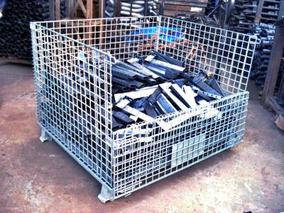 China Folding Stackable Transit Equipment Steel Pallet Cages With U Shaped for sale
